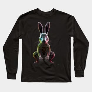 AI Easter Rabbit Digital Art Illustration - Unique and Creative Design Long Sleeve T-Shirt